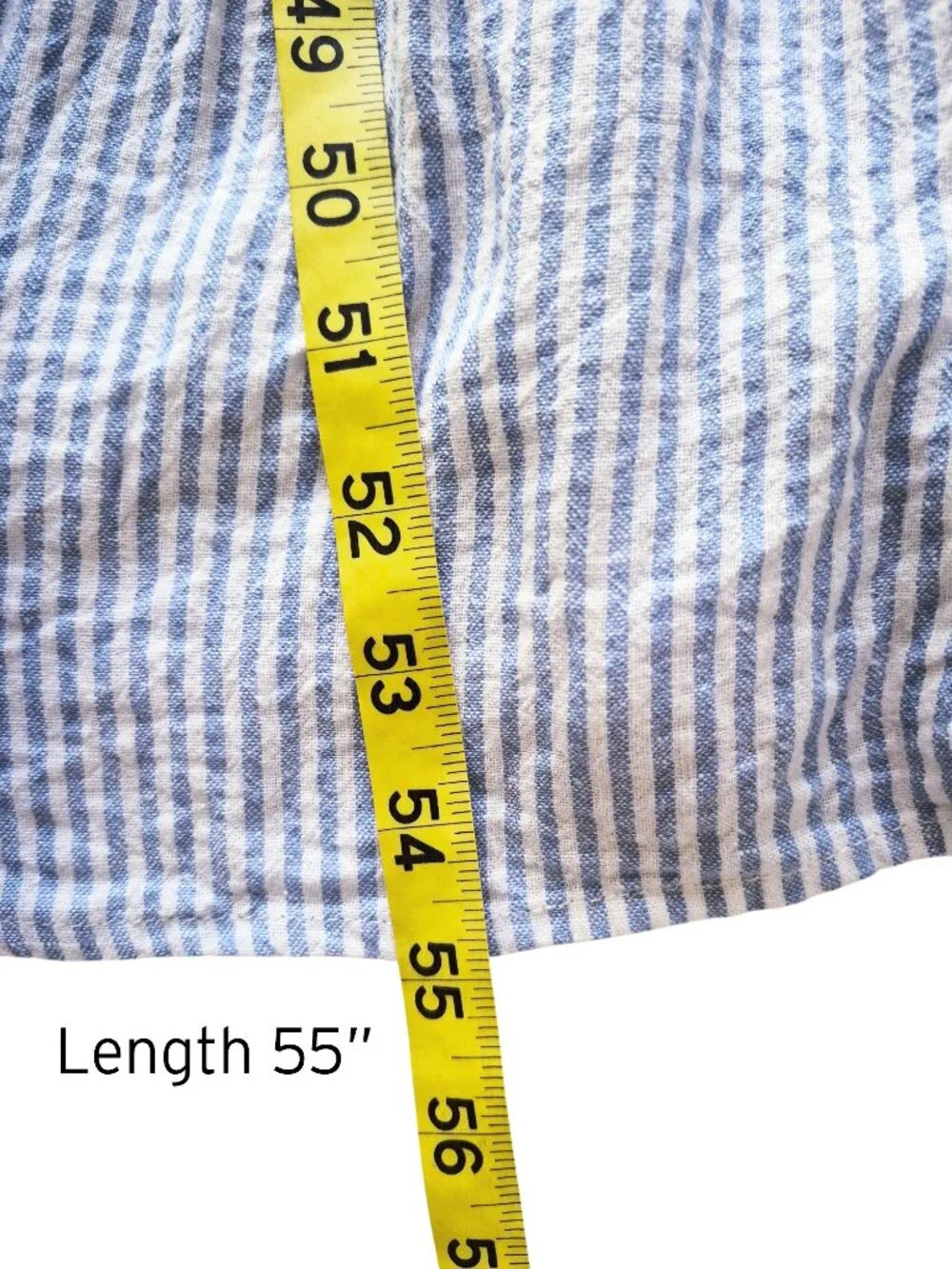 DRAPER JAMES RSVP Button Front Maxi Dress in Sky Blue & White Stripe M - Picture 14 of 15